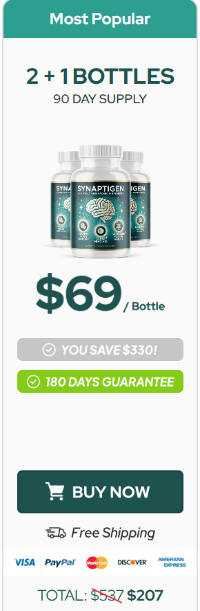 Synaptigen 3 $69/bottle